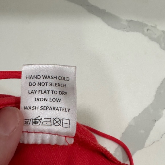 Privacy Please Goldman Ribbed Snap crop top red small - Picture 7 of 7